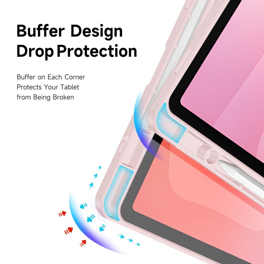 DUX DUCIS Samsung Galaxy Tab S11 kotelo origami-jalusta - Vaaleanpunainen