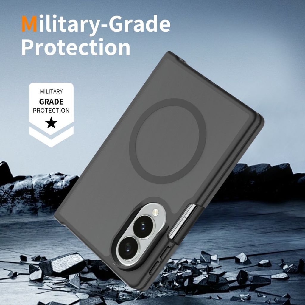 Samsung Galaxy Z Fold8 MagSafe cover med akrylbagside - Sort
