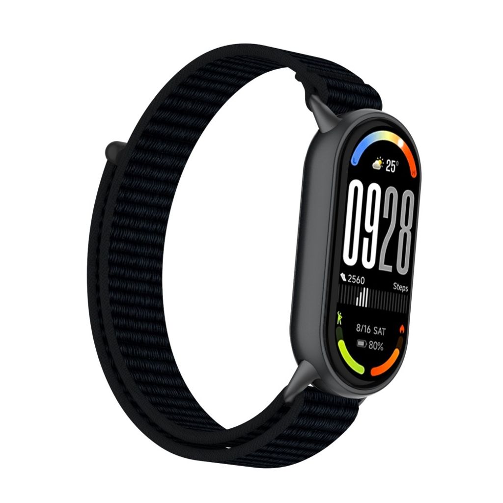 Xiaomi Smart Band 10/9/8 Urrem i nylon - Sort