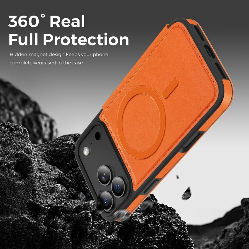 iPhone 18 Pro Max/17 Pro Max MagSafe Lompakkokotelo - Oranssi