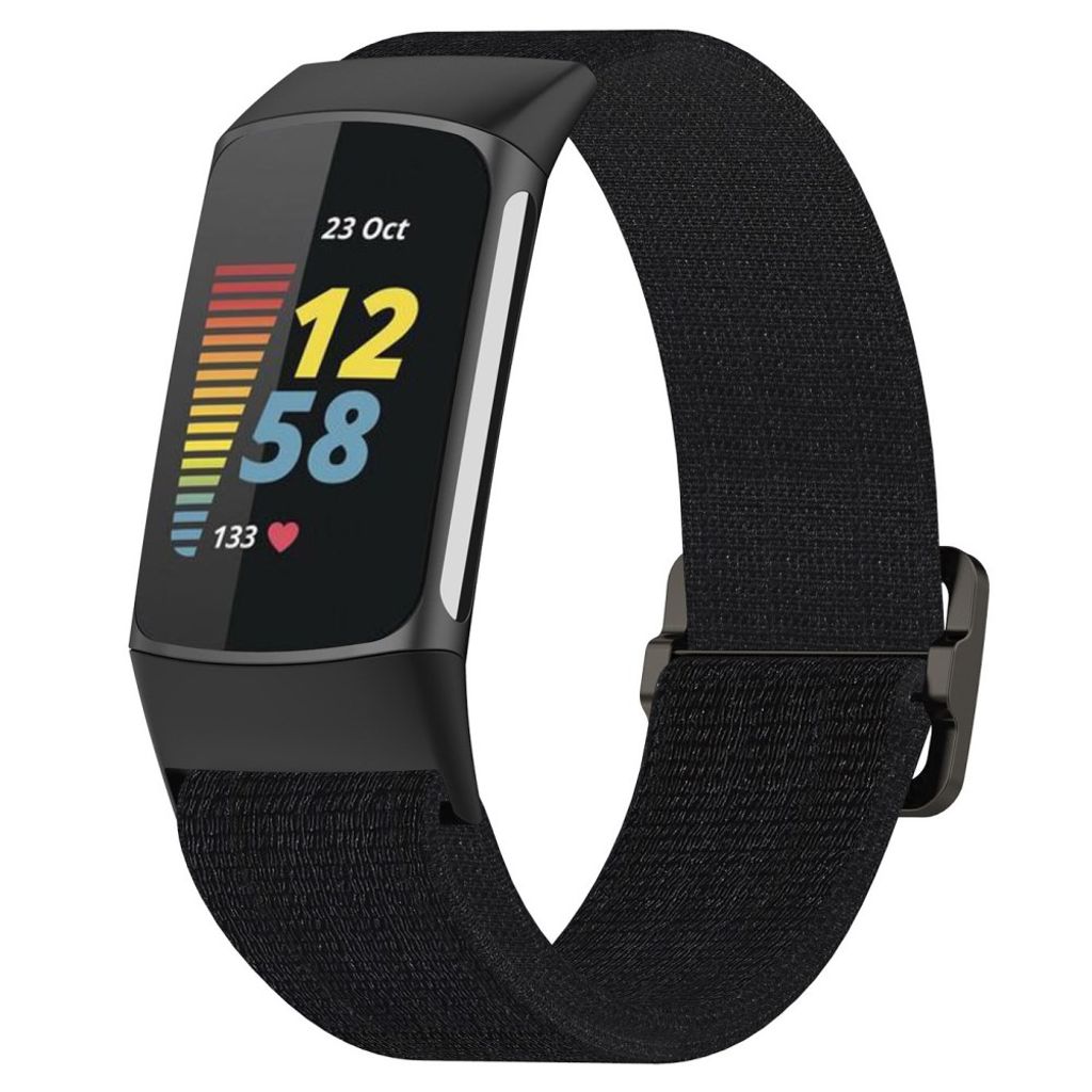 Fitbit Charge 6 / 5 Klokkereim i nylon - Svart