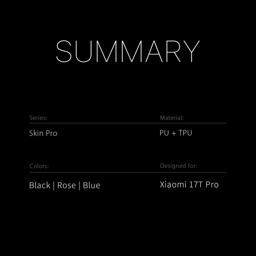DUX DUCIS Xiaomi 17T Pro Kotelo Kortin haltija Jalusta - Musta