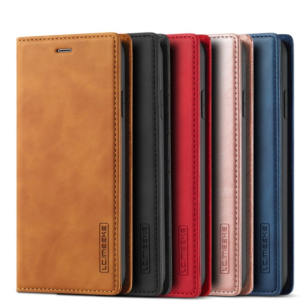 LC.IMEEKE iPhone X/XS Plånboksfodral Stativ - Svart