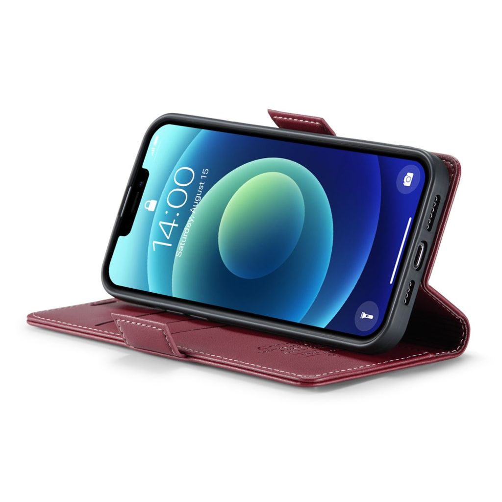 CASEME iPhone 12 / 12 Pro Etui med Kortplads - Rød