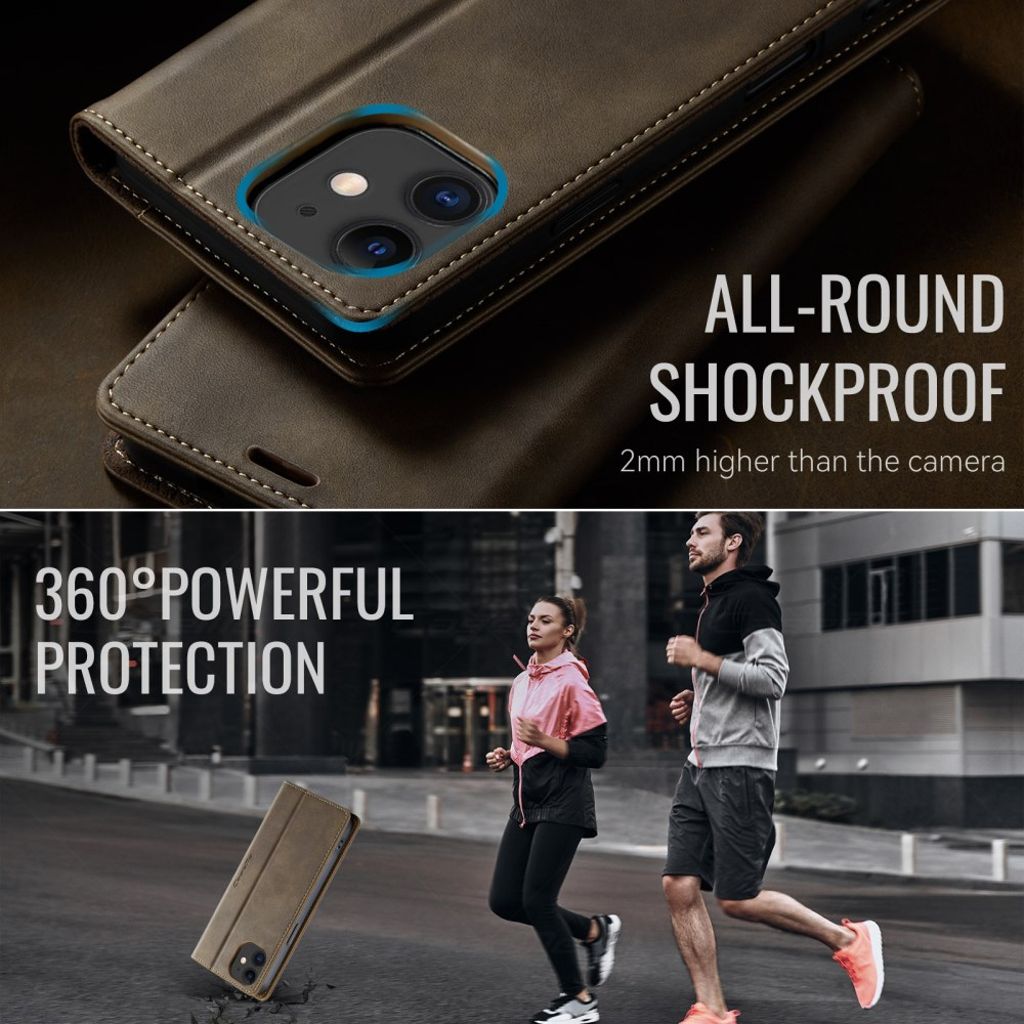 CASEME iPhone 12 Mini Cover with Card slots - Brown