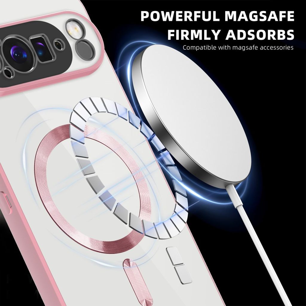 Google Pixel 10 Pro XL Kuori lompakolla - Vaaleanpunainen