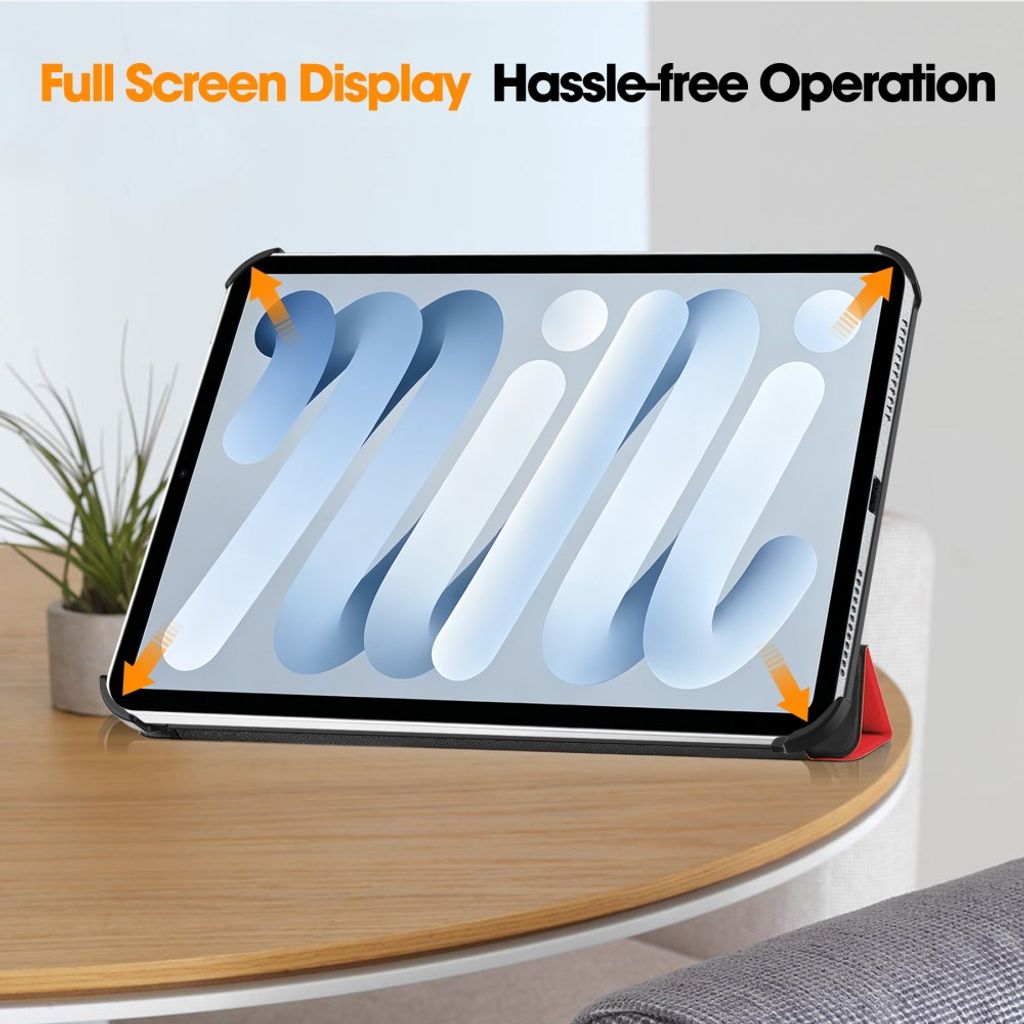iPad Mini (2026) Tri-fold kotelo PU-nahkaa - Punainen