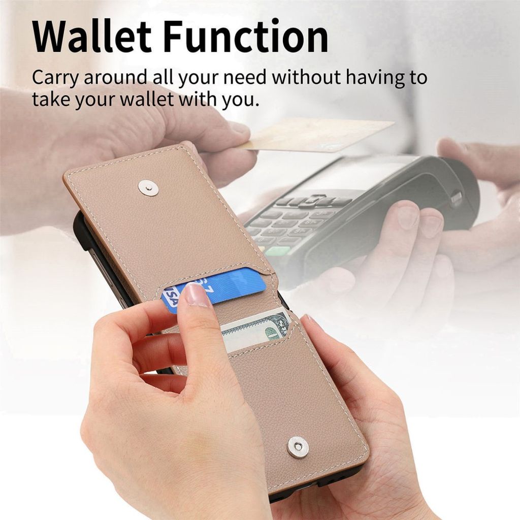 Samsung Galaxy Z Flip7 5G cover med ringholder - Beige