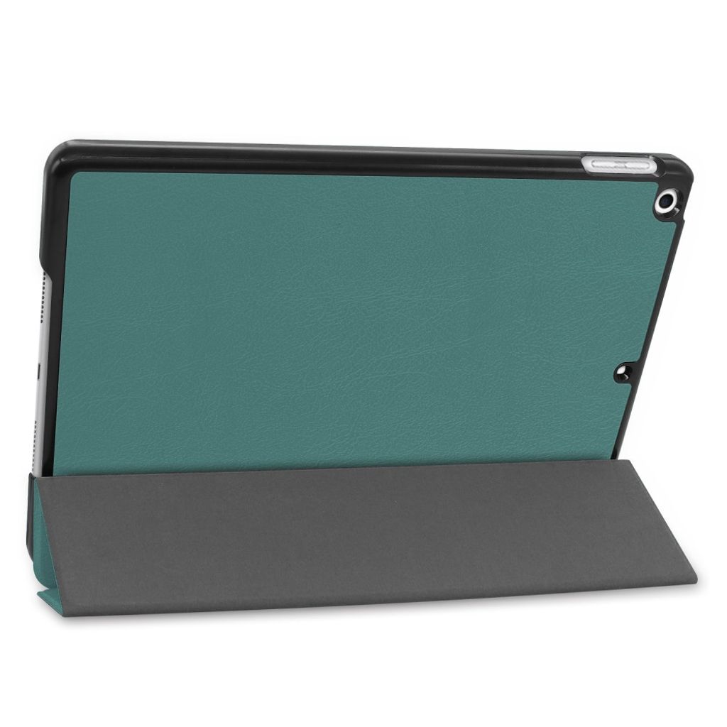 iPad 10.2" (2021/2020/2019) Fodral Tri-Fold PU-läder - Svartgrön