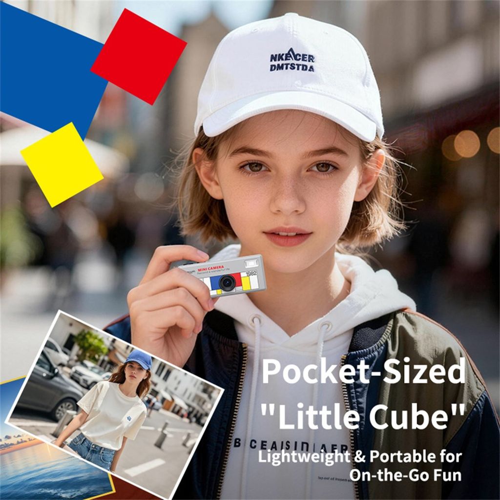 LK-030 Mini digitalkamera 720P HD med nyckelring och 0.96" display – Gul