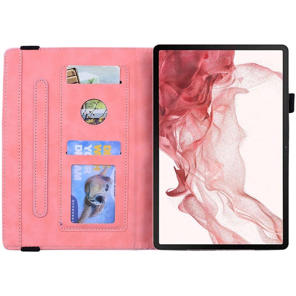 Samsung Galaxy Tab S11 Ultra jne. Kotelo, printillä - Vaaleanpunainen