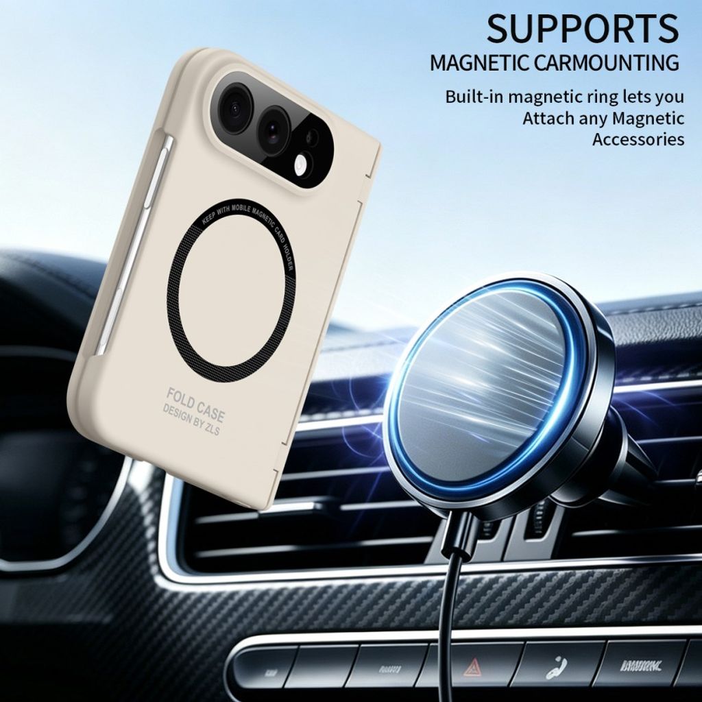 iPhone Duo MagSafe skal med inbyggt skärmskydd - Vit
