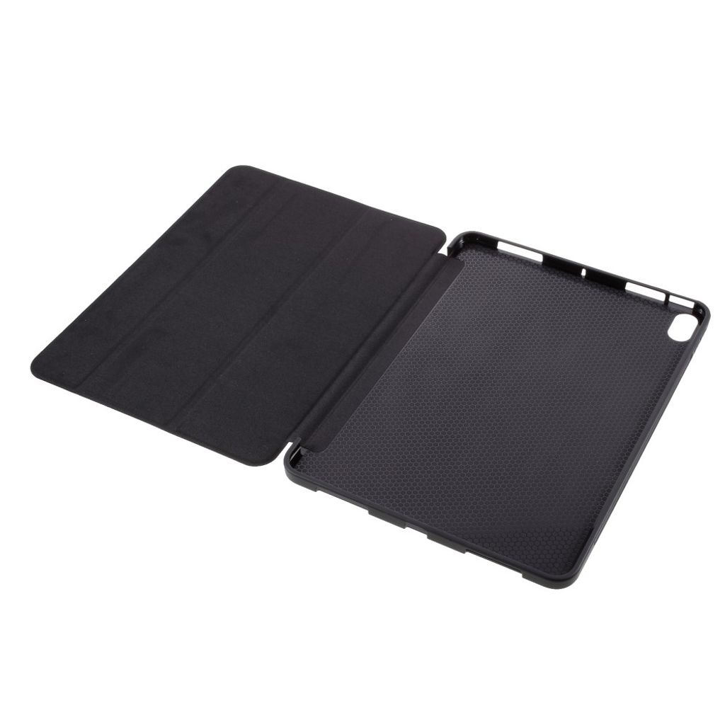 iPad Air 11"/10.9"/Pro 11" Tri-fold etui i silikon og PU-skinn - Svart