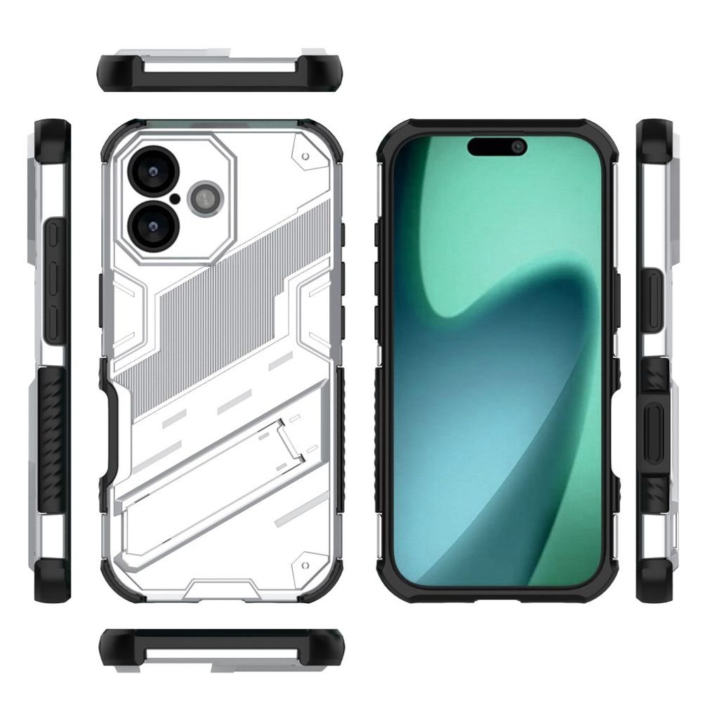 iPhone 17 Cover med Stativ - Hvid