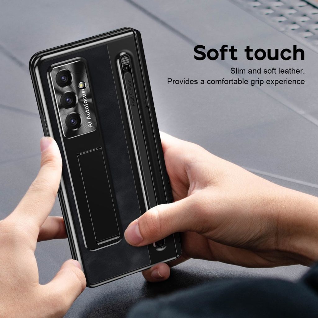 Samsung Galaxy Z Fold8 Ultra Cover med hærdet glasskærmbeskytter og stylus - Sort