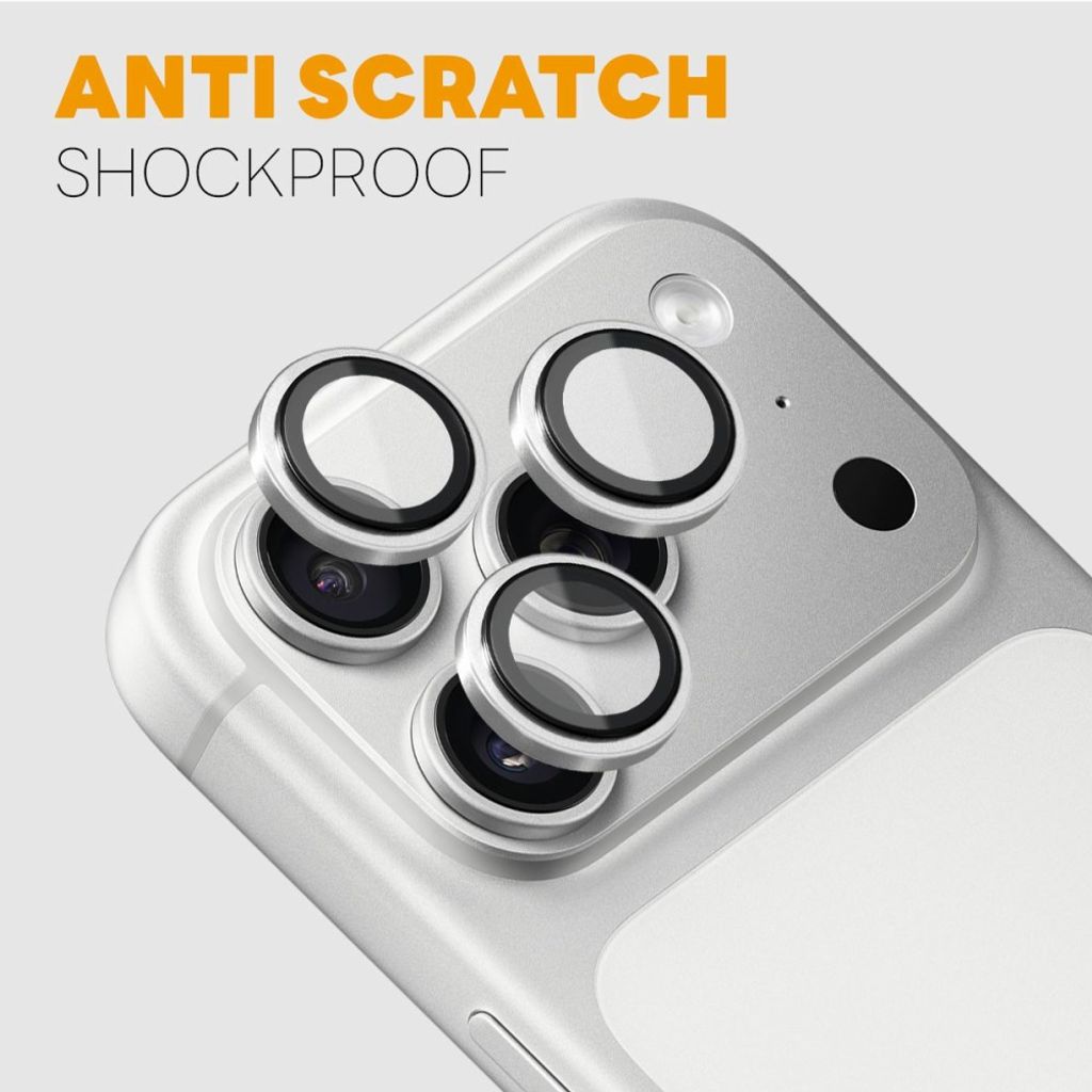 NORTHJO iPhone 18 Pro/18 Pro Max Linssinsuoja Karkaistu Lasi - Hopea