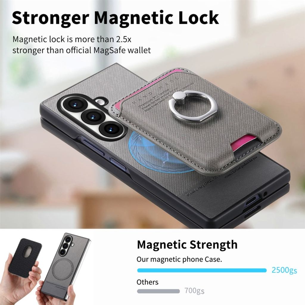 Samsung Galaxy Z Fold8 Ultra MagSafe Kuori irrotettavalla Kortin haltija - Harmaa