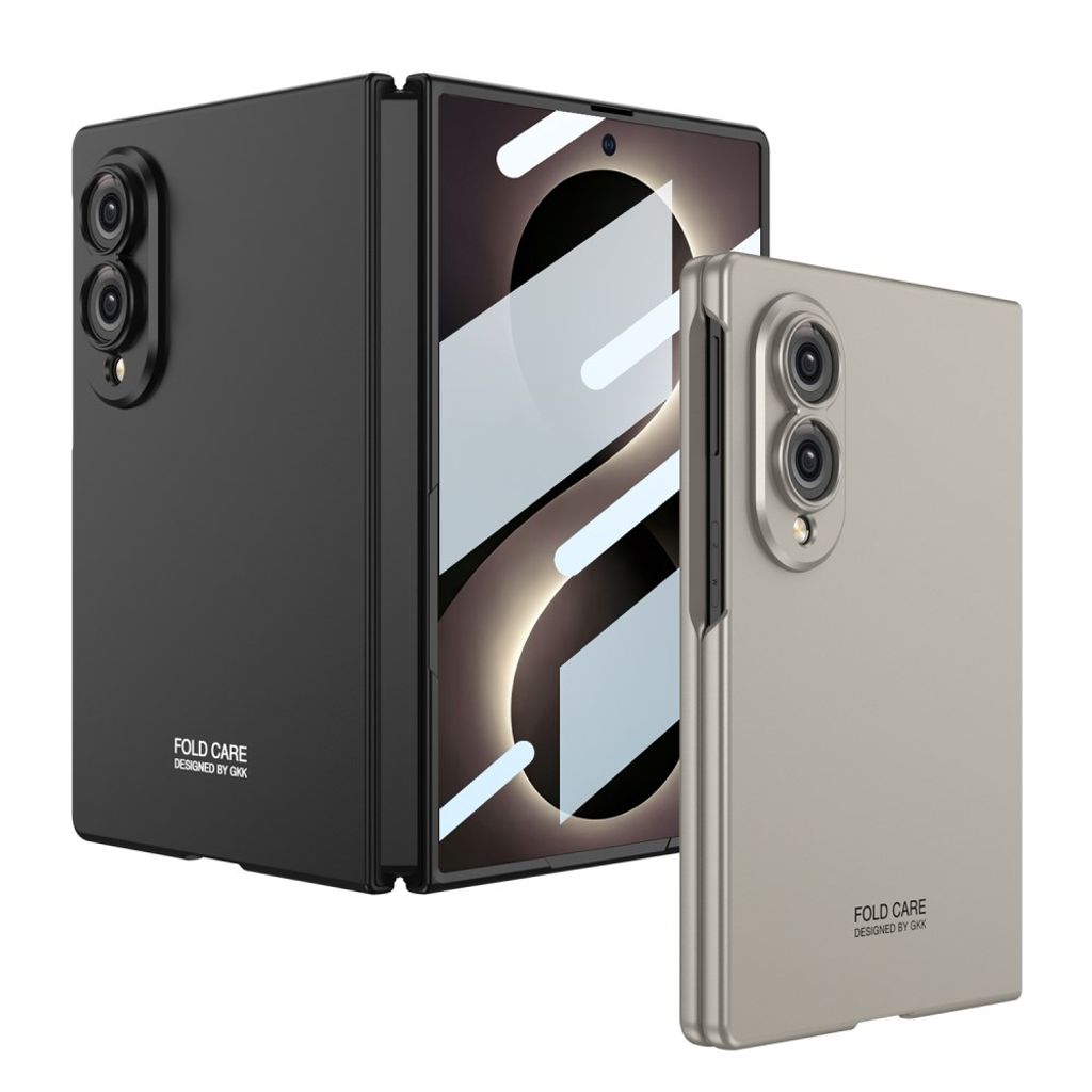GKK Samsung Galaxy Z Fold8 Deksel med Herdet Glassbeskytter - Titan Grå