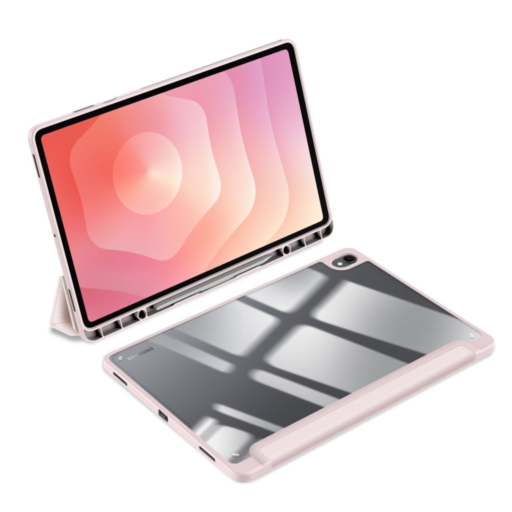 DUX DUCIS Samsung Galaxy Tab S12 Plus Tri-fold stativfodral - Ljusrosa