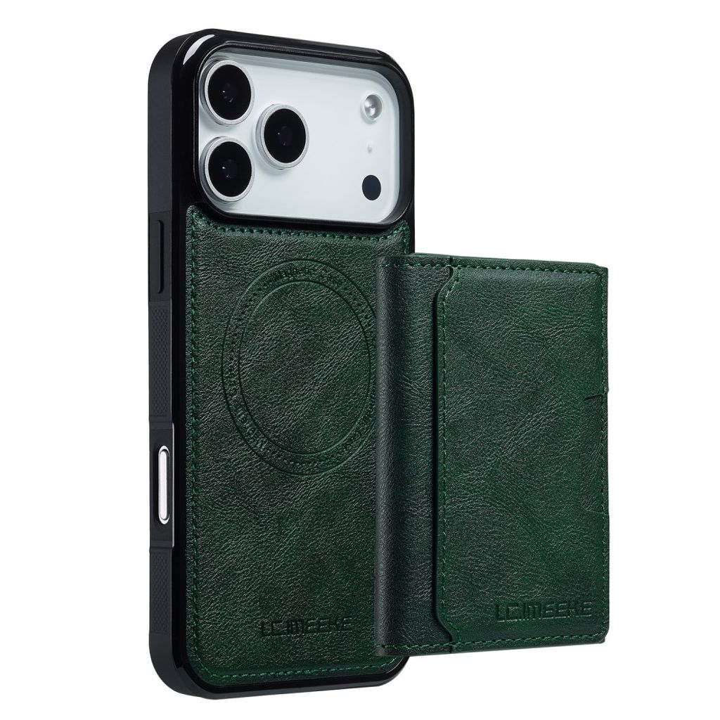 LC.IMEEKE iPhone 17 Pro Max MagSafe cover med pung - Grøn