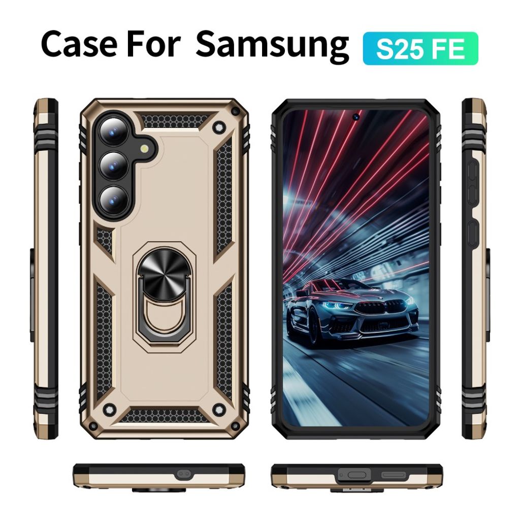 Samsung Galaxy S25 FE Case with Stand - Gold