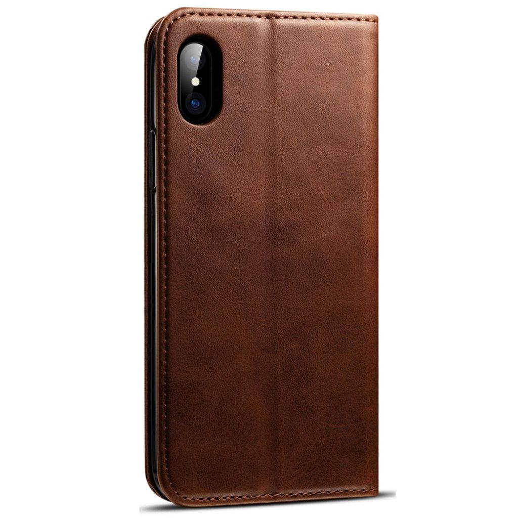 SUTENI iPhone X/XS Plånboksfodral med Stativ – Brun