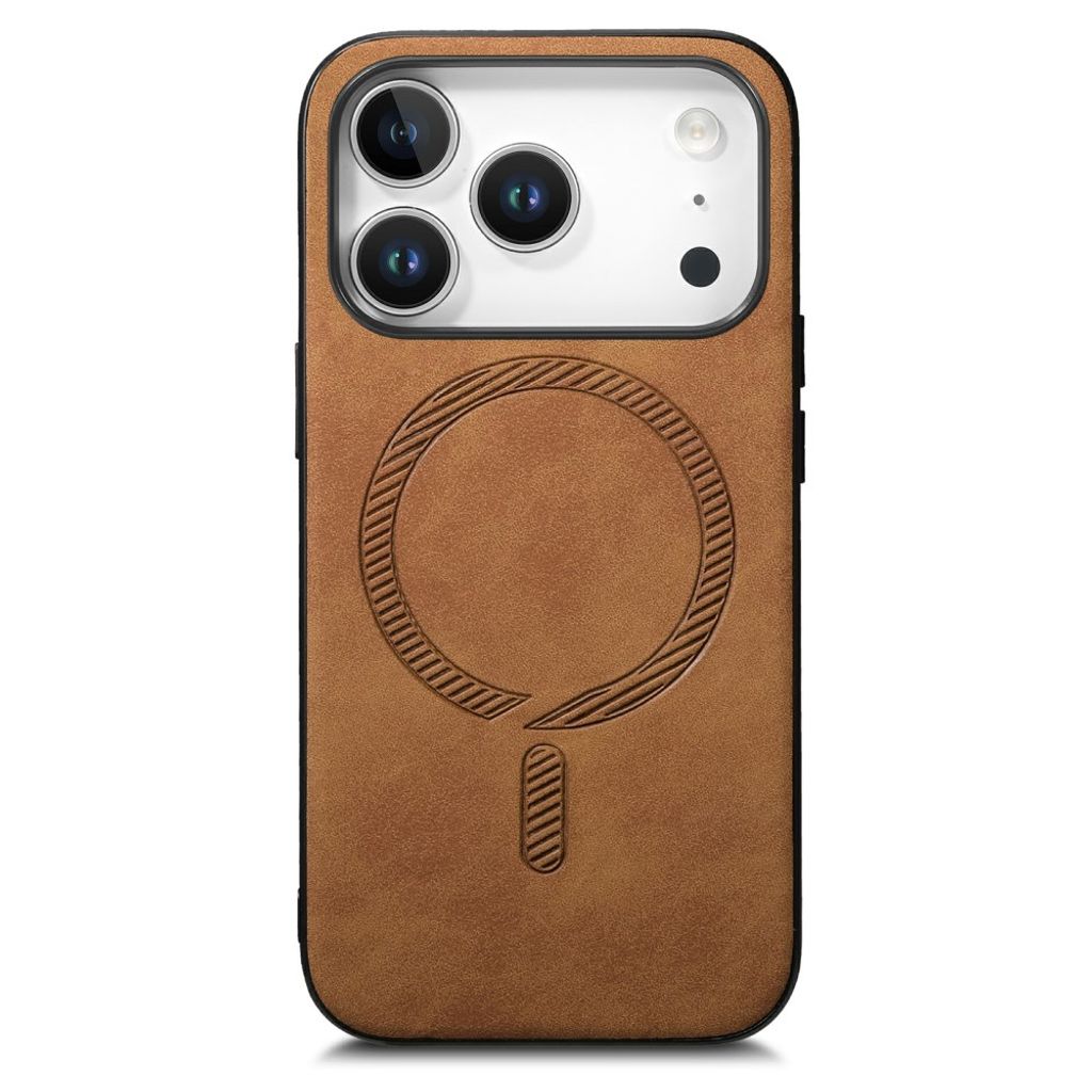 iPhone 18 Pro & iPhone 17 Pro Case MagSafe Kompatibel Kunstlæder - Brun