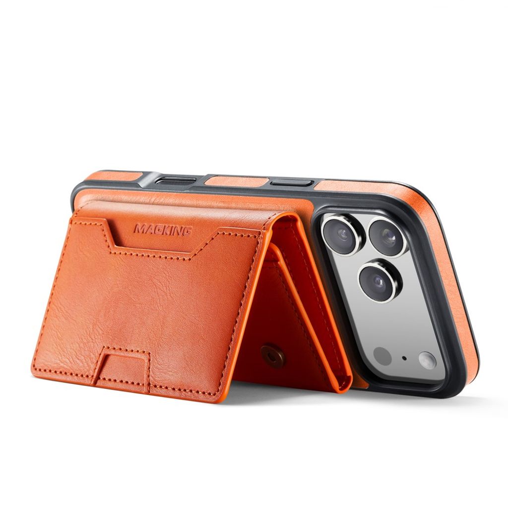 MAGKING iPhone 18 Pro Max/17 Pro Max MagSafe Kuori irrotettavalla lompakolla - Oranssi
