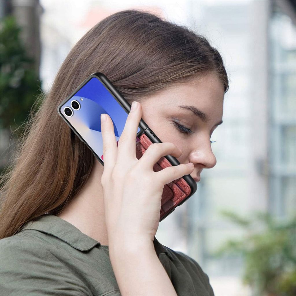 Samsung Galaxy Z Flip7 5G Cover med Kortholder - Lyserød