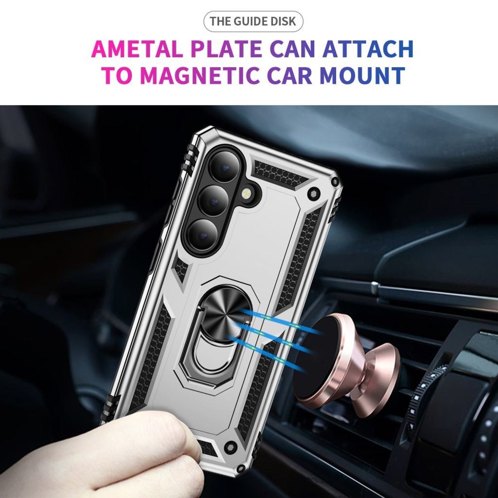 Samsung Galaxy S26 Plus Deksel med Stativ – Sølv