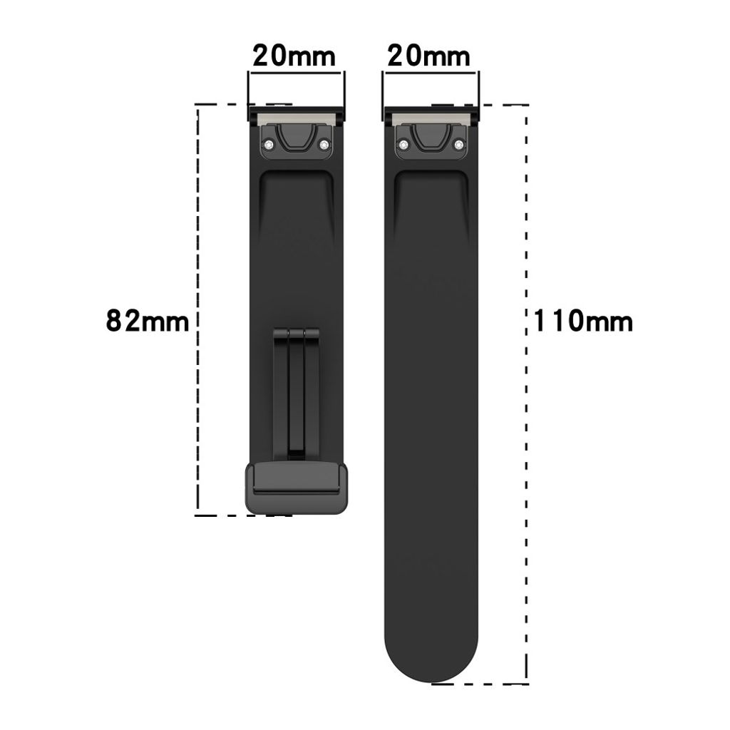 Garmin Fenix 7S Silicone Watch Strap - Green
