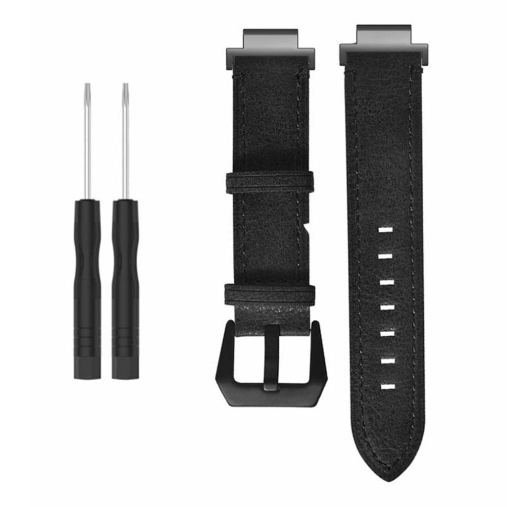 Garmin Forerunner 220/230/235/620/630/735X Klockarmband i PU-läder - Svart