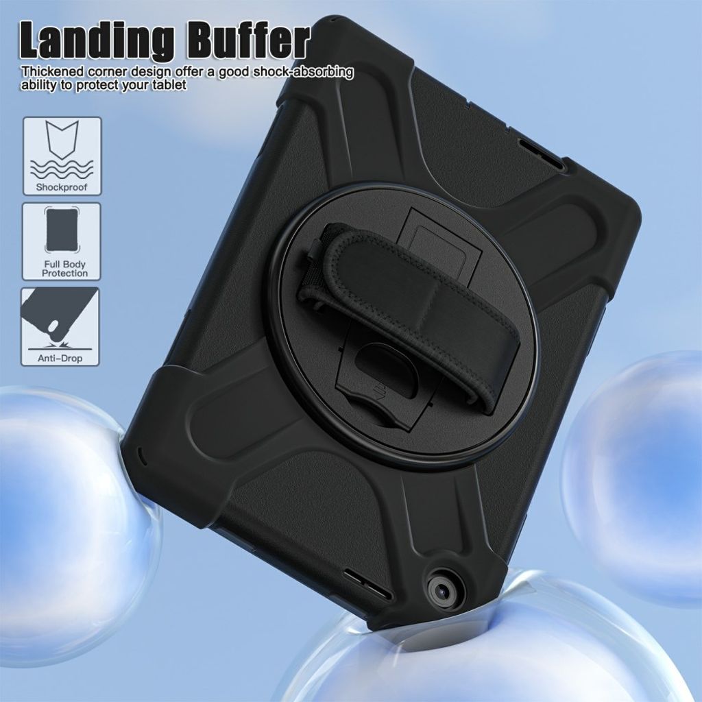 Lenovo Tab 10.1 (2025)/Zhaoyang K10C Deksel med Roterende Håndgrep - Svart