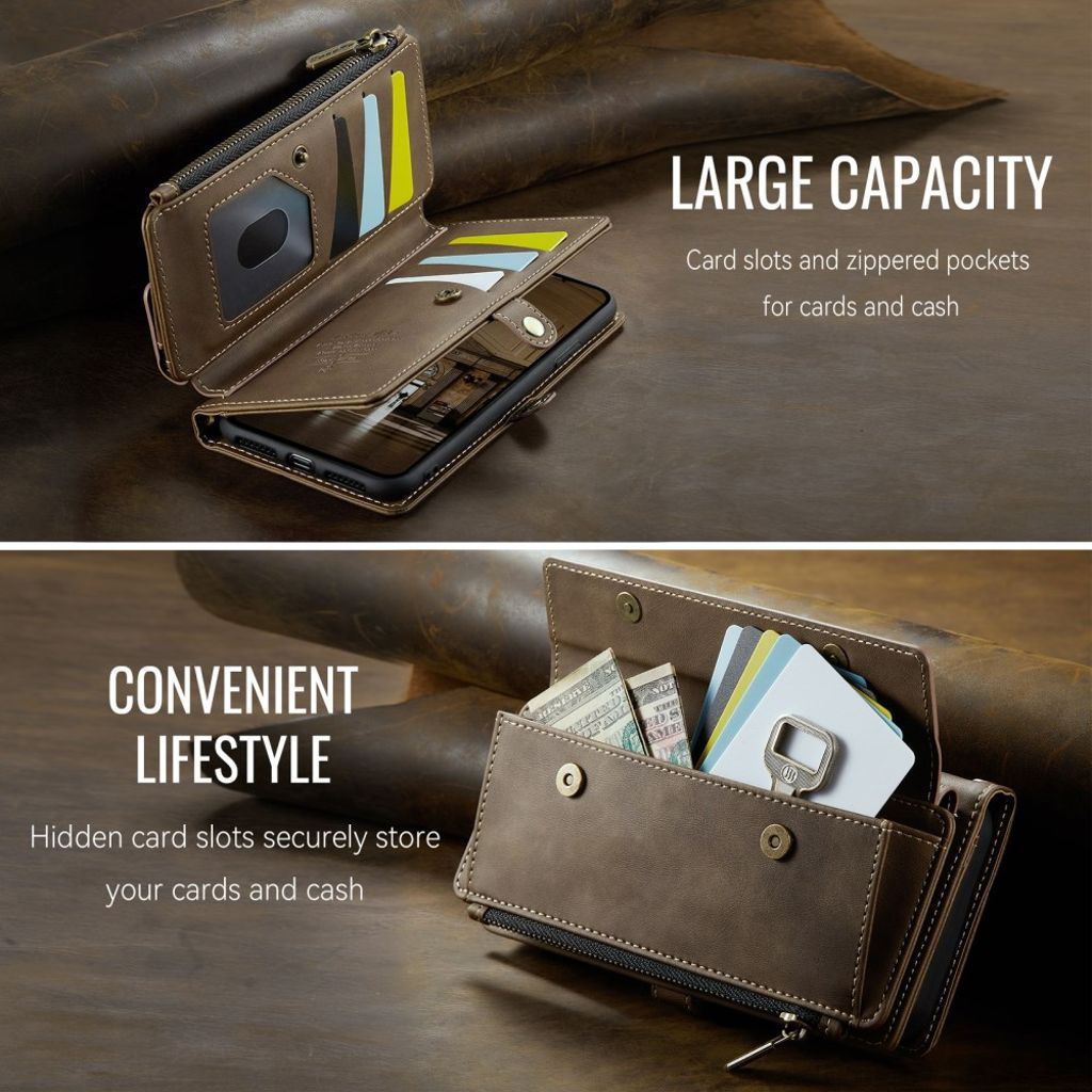 CASEME iPhone 6 Plus / 7 Plus / 8 Plus Kotelo - Ruskea