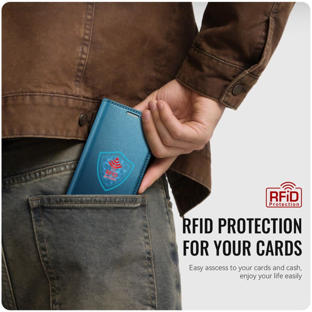 CASEME Samsung Galaxy Z Fold8 Ultra Flip Cover med RFID blokering - Blå