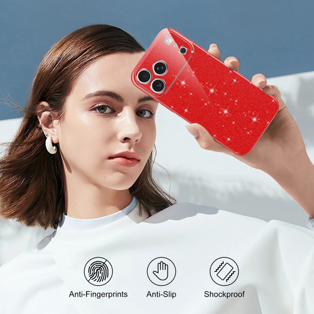 iPhone 17 Pro Max MagSafe Kimaltava Kuori – Punainen