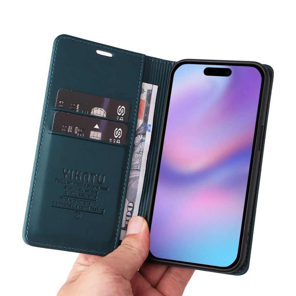 YIKATU iPhone 17 Wallet cover - Green