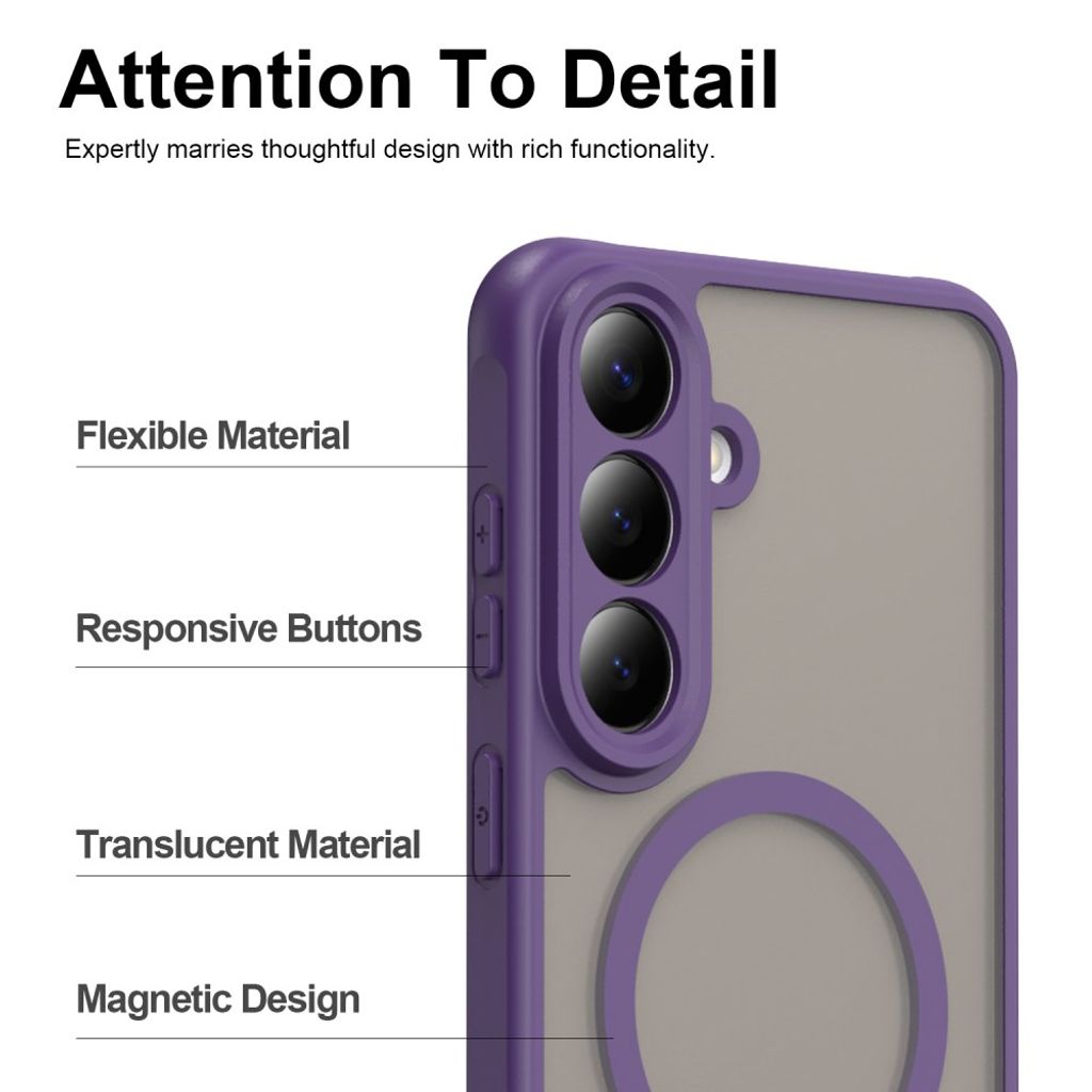 Samsung Galaxy S26 FE Magnetisk Cover Stødsikker - Lilla