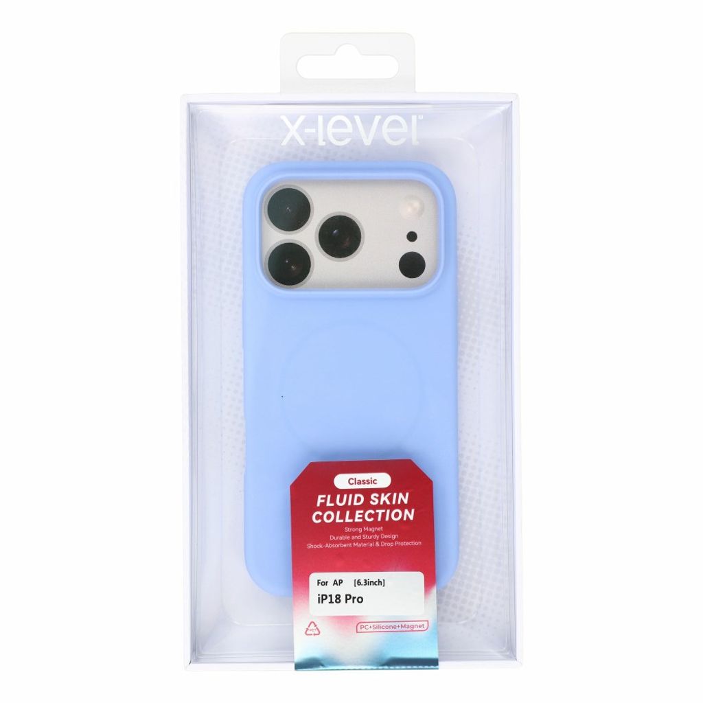 X-LEVEL iPhone 18 Pro Max/17 Pro Max MagSafe kuori silikonista - Vauvan sininen