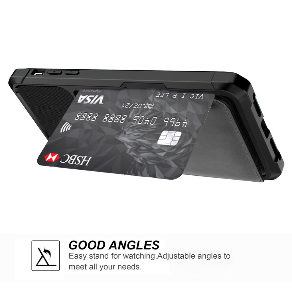 Pung Cover med Stativ og Magnetisk Plade til iPhone XS Max – Sort