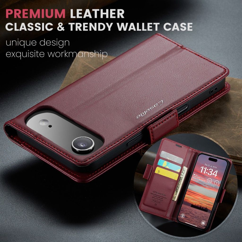 CASEME iPhone Air Fodral med Kortfack - Röd