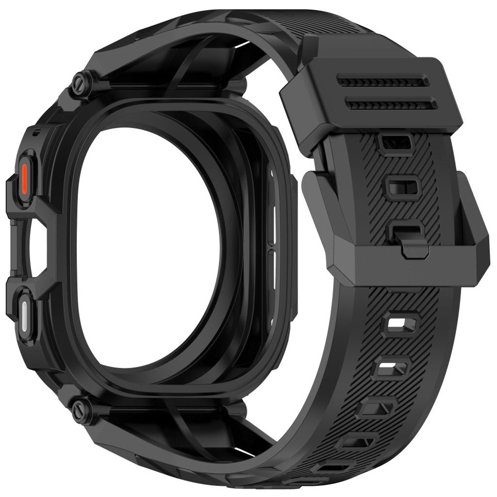 Samsung Galaxy Watch Ultra/Ultra2 silikon klokkerem med deksel - Svart