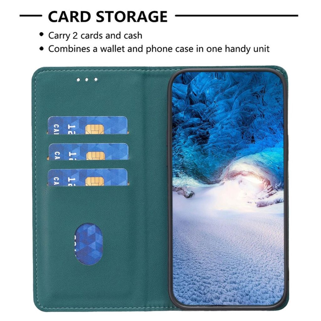 BINFEN COLOR Samsung Galaxy S25 FE Kotelo Jalusta - Vihreä