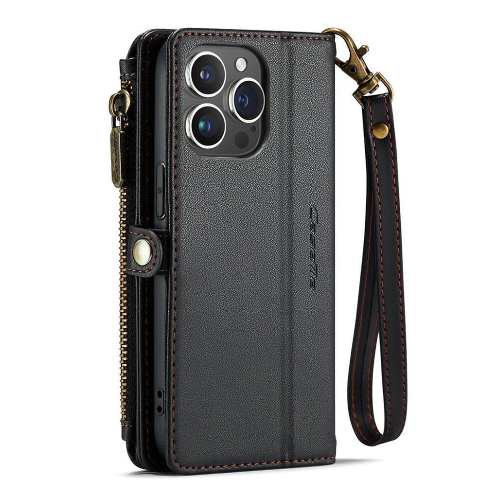 CASEME iPhone 13 Pro Max Lompakkokotelo Korttipaikoilla - Musta