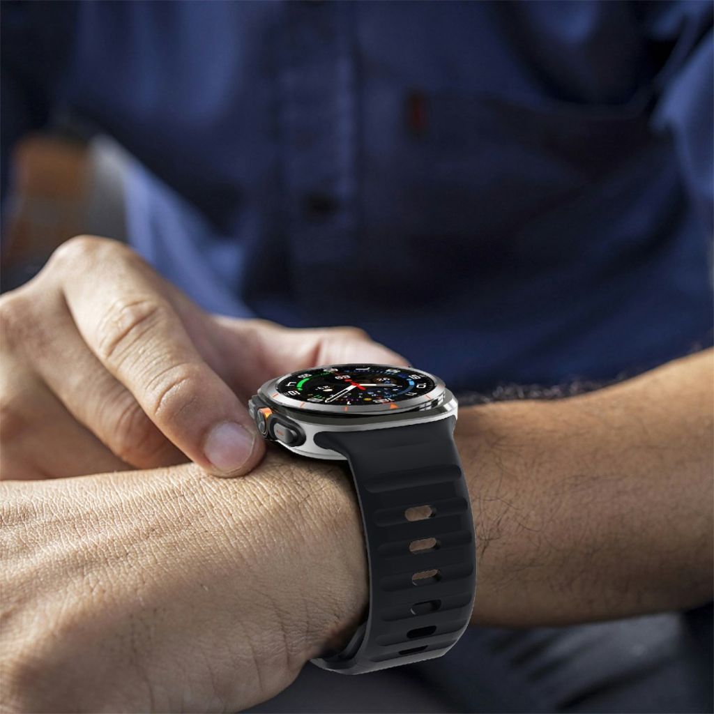 Samsung Galaxy Watch Ultra 47mm Urrem Silikone – Sort