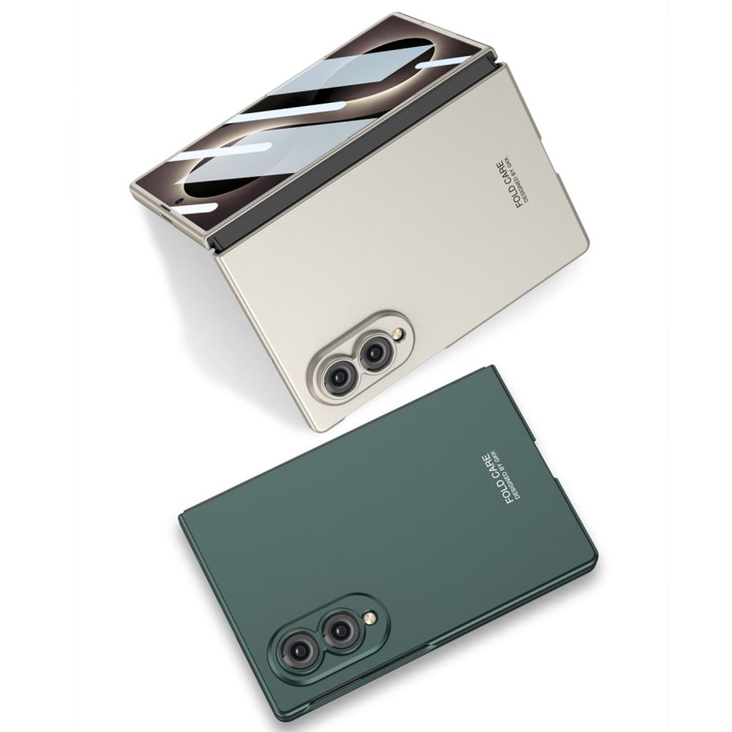 GKK Samsung Galaxy Z Fold8 Deksel med Herdet Glass Skjermbeskytter - Militærgrønn