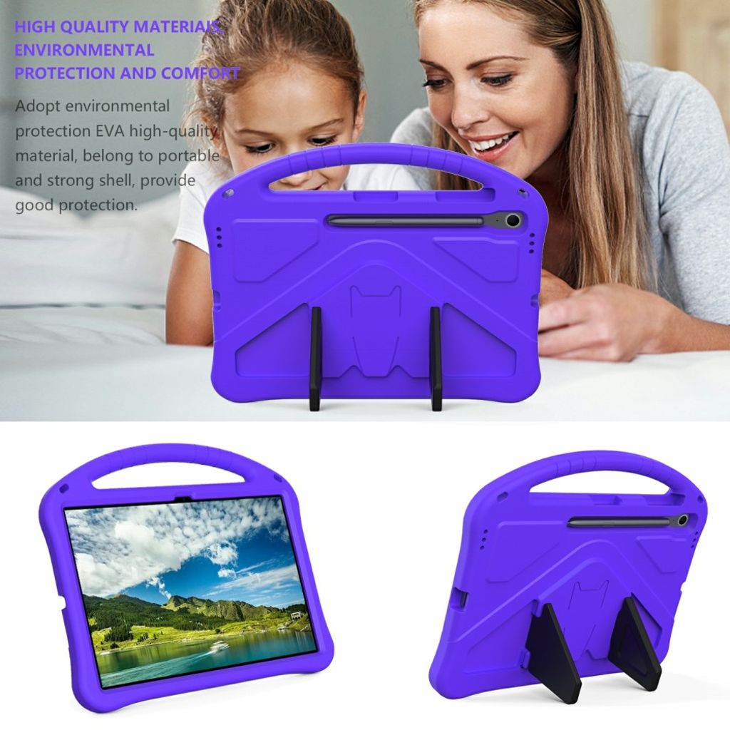 Samsung Galaxy Tab S10 FE Plus Case with Handle stand - Purple