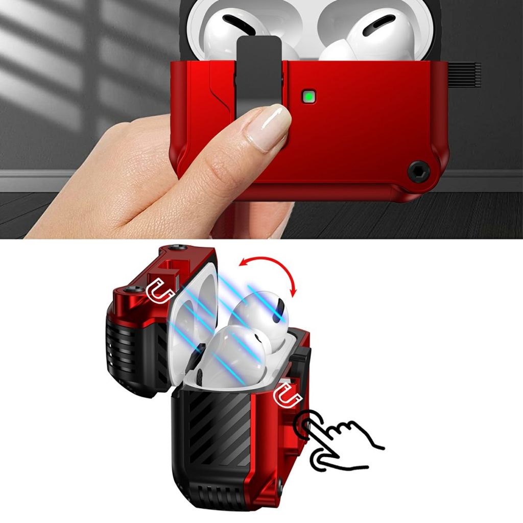 Apple AirPods Pro 3 Cover med Karabinhage - Grøn