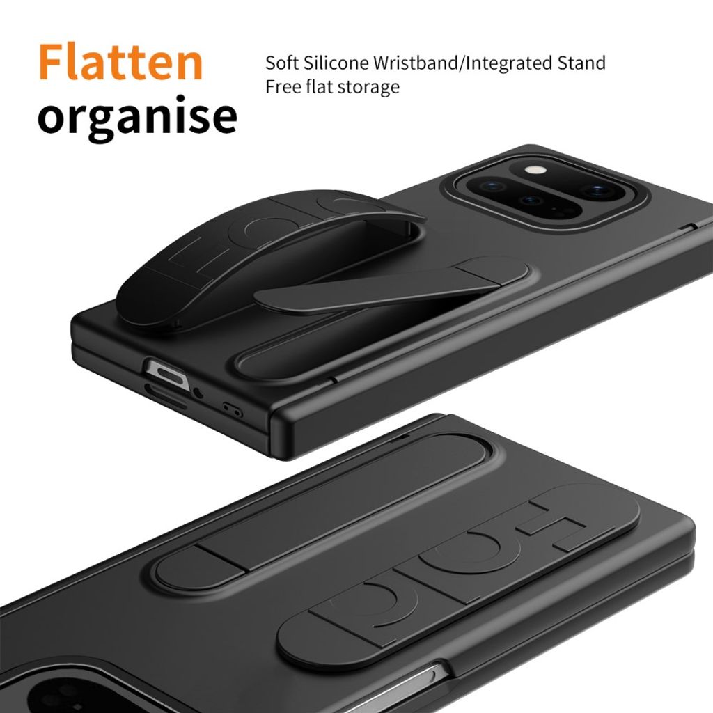 Google Pixel 11 Pro Fold Deksel med skjermbeskytter i herdet glass - Svart