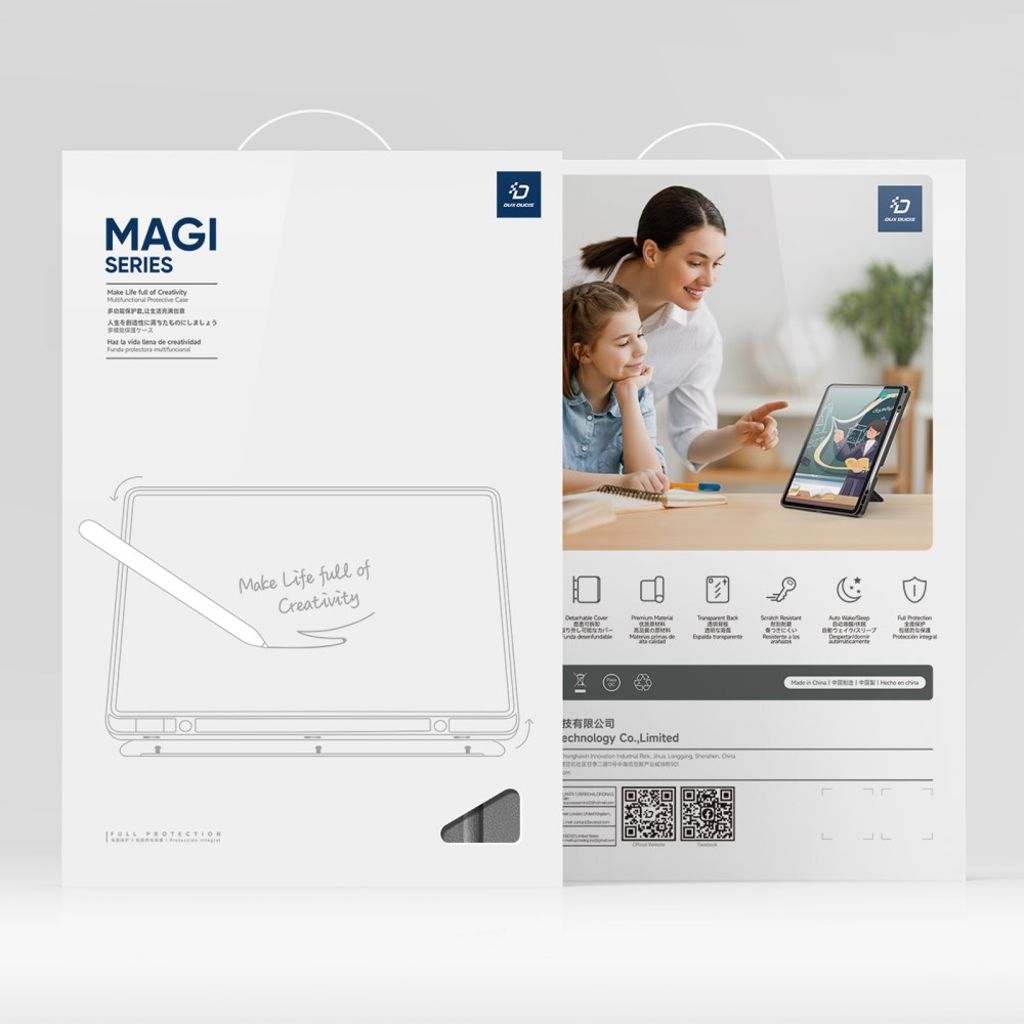 DUX DUCIS Samsung Galaxy Tab S11 kotelo origami-jalusta - harmaa